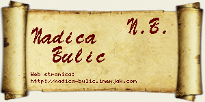 Nadica Bulić vizit kartica